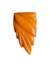 Load image into Gallery viewer, 1940s Chunky Carved Bakelite Egg Yolk Dress Clip
