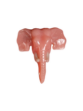 Load image into Gallery viewer, 1940s Unusual Pink Celluloid Elephant Brooch
