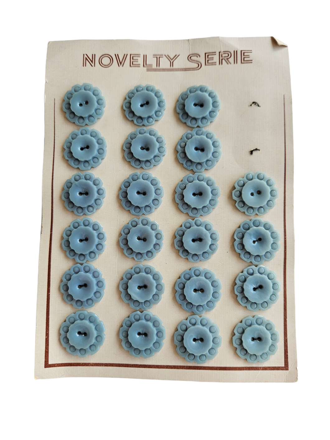 1940s Duck Egg Blue Carded Buttons