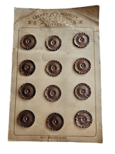 Load image into Gallery viewer, 1940s Deadstock Carded Brown Marbled Buttons
