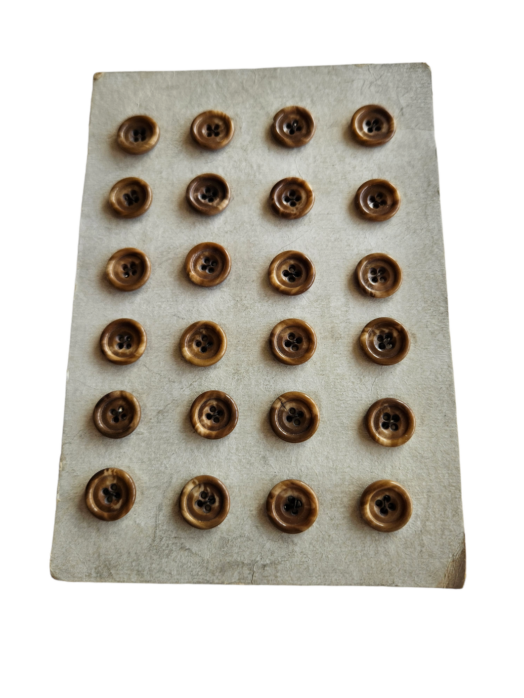 1940s Deadstock Carded Brown Buttons