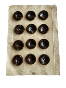 1940s Deadstock Carded Brown Buttons