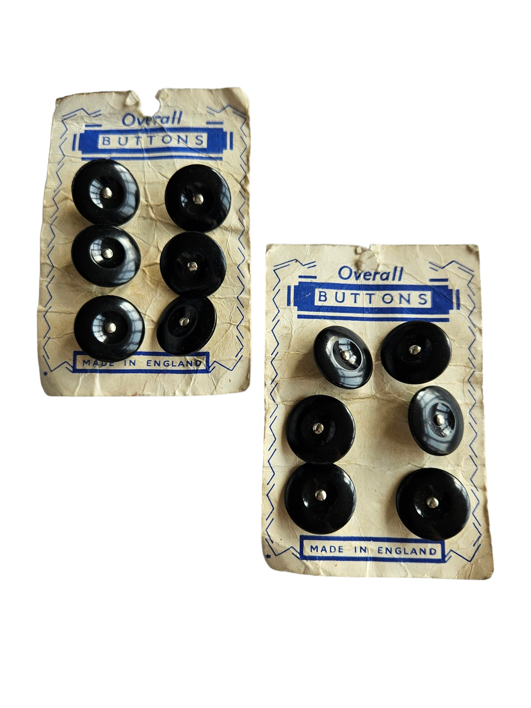 1940s Deadstock Carded Overall Buttons