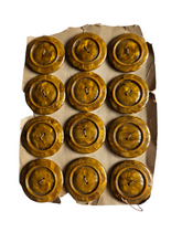 Load image into Gallery viewer, 1940s Deadstock Dark Peanut Galalith Butter Buttons

