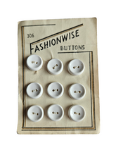 Load image into Gallery viewer, 1940s Deadstock Carded White Buttons
