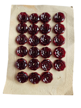 Load image into Gallery viewer, 1940s Deadstock Carded Burgundy Flower Buttons
