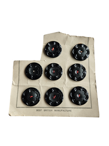 1940s Deadstock Carded Dark Grey Buttons