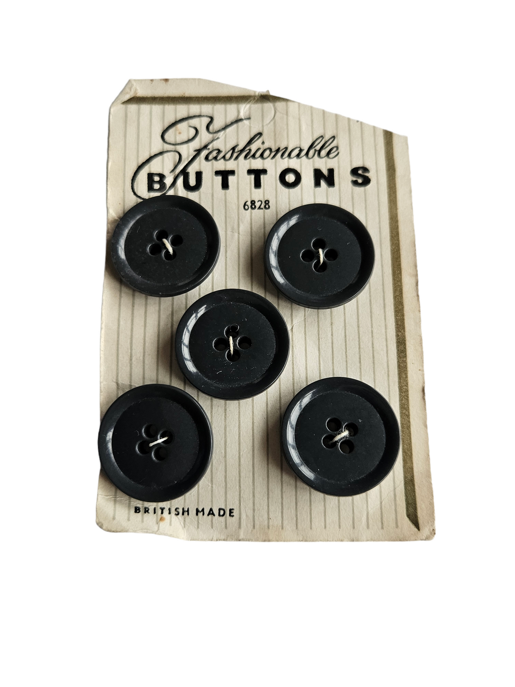 1940s Deadstock Carded Grey Buttons