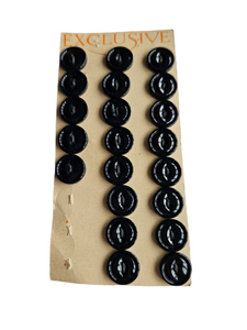 1950s Deadstock Carded Navy Blue Buttons