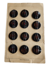 Load image into Gallery viewer, 1940s Deadstock Carded Black and Brown Buttons

