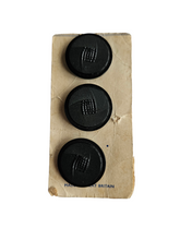 Load image into Gallery viewer, 1940s Deadstock Carded Black Buttons
