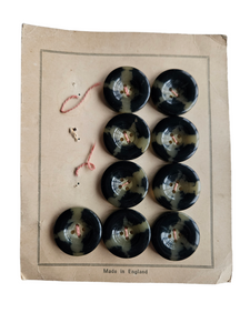1940s Deadstock Carded Torty Effect Buttons
