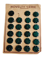 Load image into Gallery viewer, 1940s Dark Green Marbled Carded Buttons
