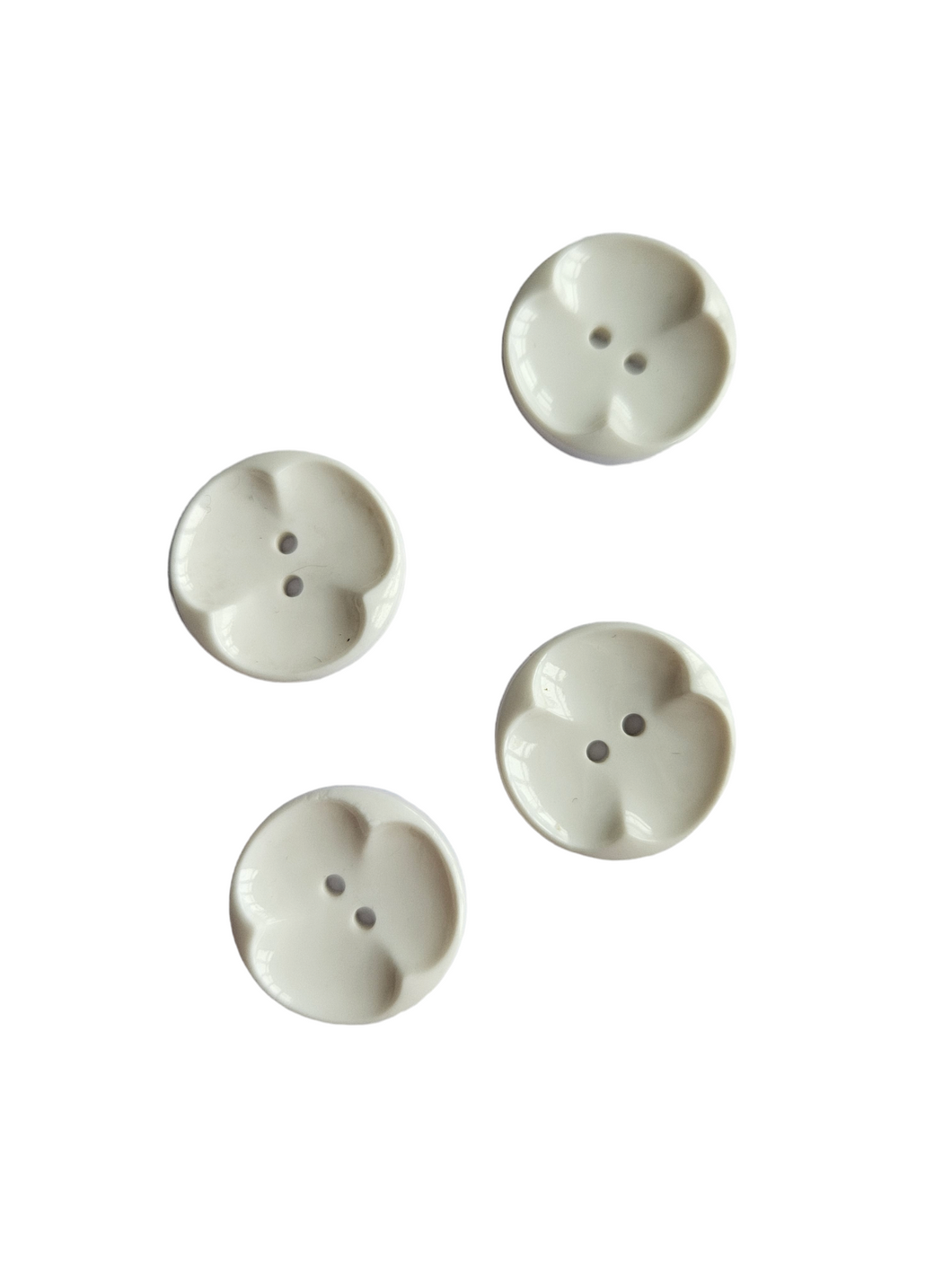 1940s White Plastic Buttons