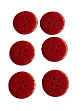 Load image into Gallery viewer, 1940s Red Plain Buttons
