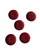 Load image into Gallery viewer, 1940s Burgundy Plastic Flower Buttons
