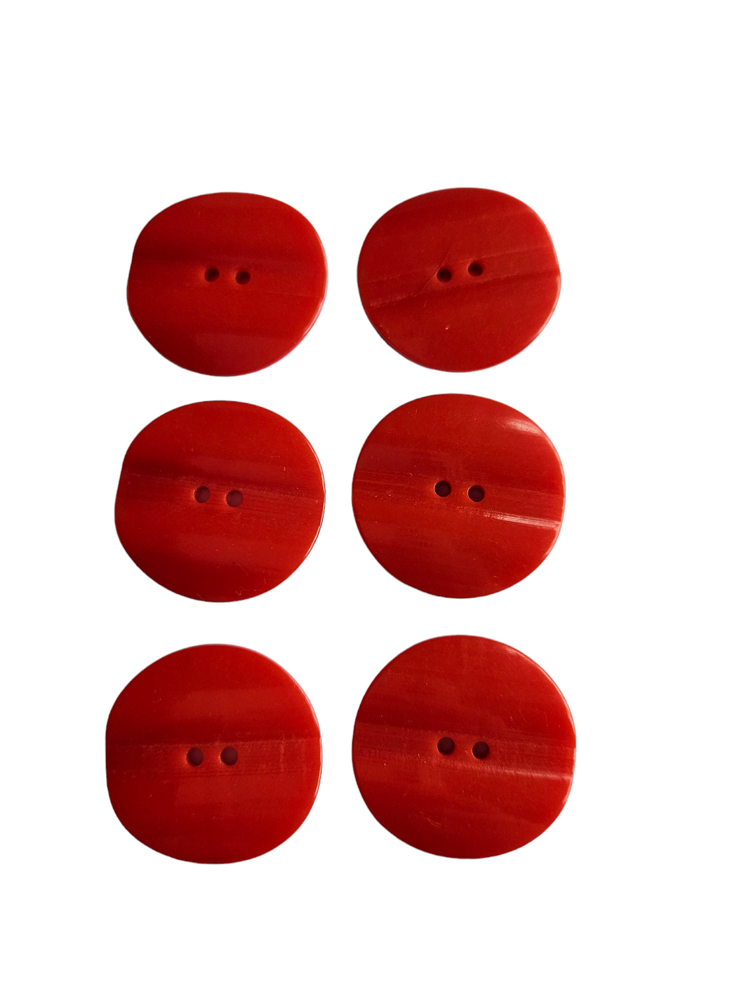 1940s Red Plastic Buttons