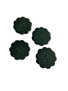 1940s Green Flower Buttons