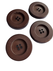 1940s Dark Brown Buttons