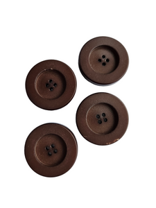 1940s Dark Brown Buttons