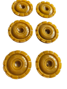 1940s Mustard Yellow Plastic Buttons