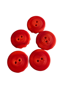 1940s Red Glass Buttons