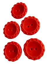 Load image into Gallery viewer, 1940s Red Glass Buttons
