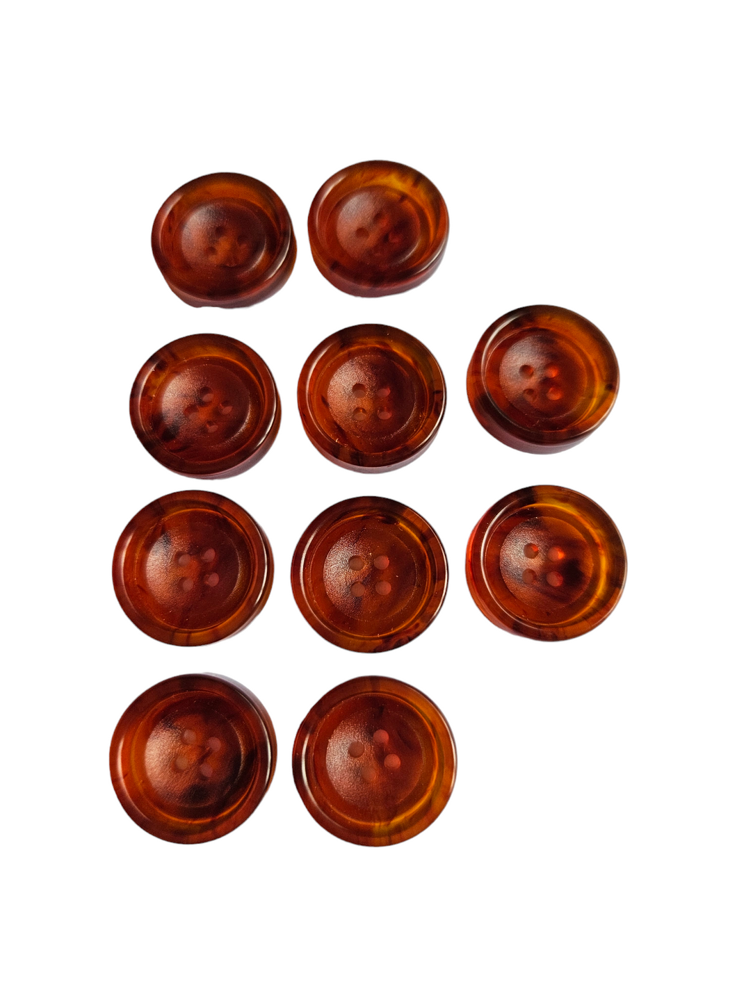 1940s Iced Tea Marbled Plastic Buttons
