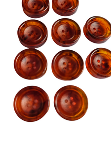 1940s Iced Tea Marbled Plastic Buttons