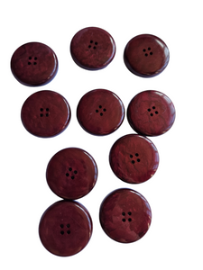 1940s Chunky Burgundy Buttons