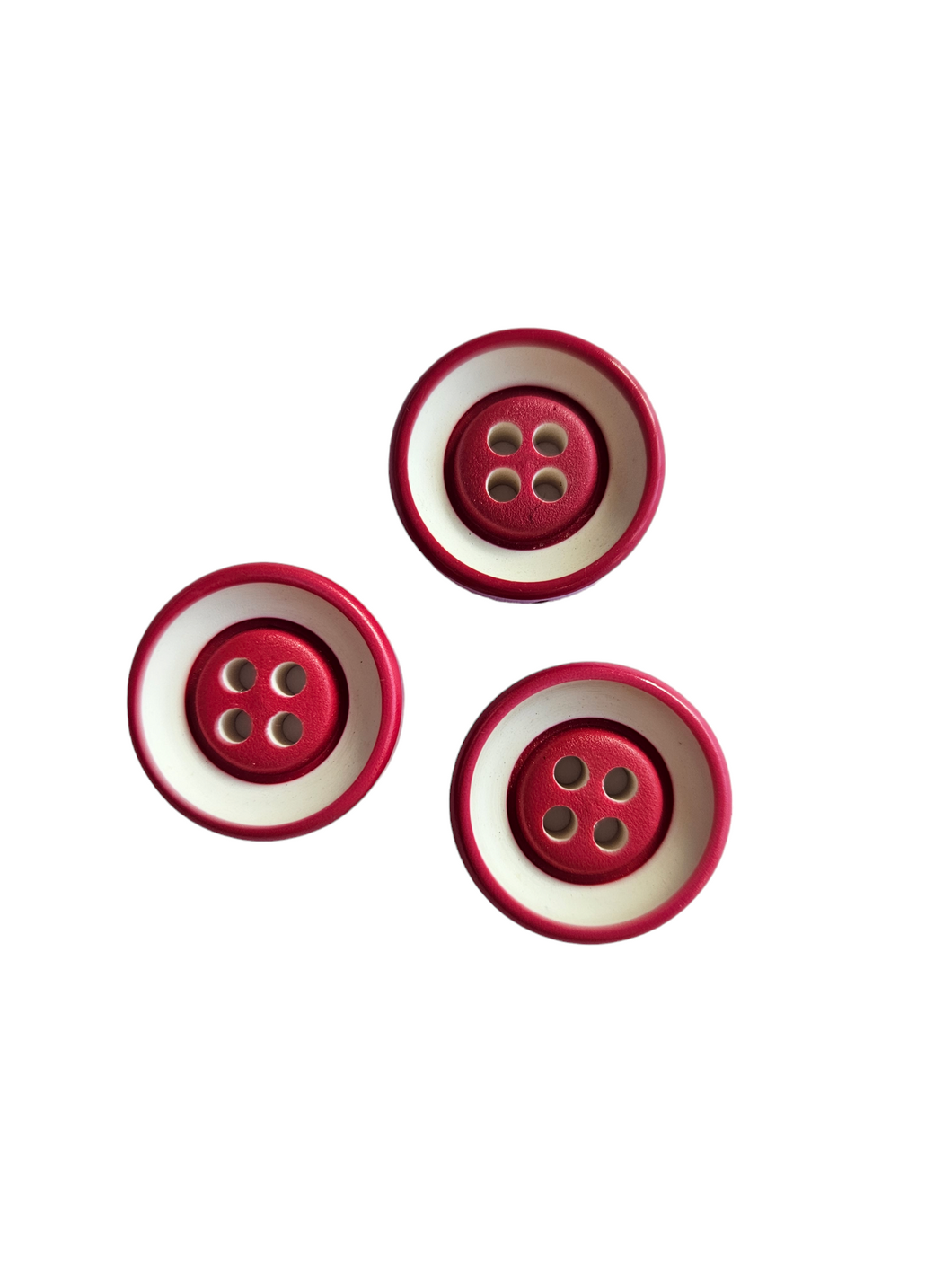 1940s Pink/Red and White Buttons