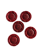 Load image into Gallery viewer, 1940s Dark Red Flower Buttons
