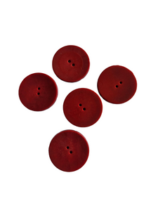 1940s Dark Red Flower Buttons