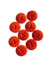 Load image into Gallery viewer, 1940s Bright Orange Glass Textured Buttons
