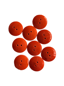 1940s Bright Orange Glass Textured Buttons