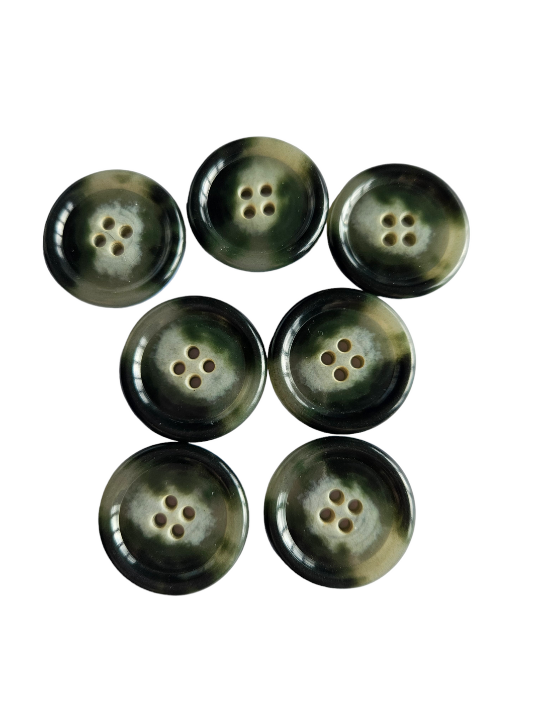 1940s Marbled Green/White Buttons