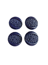 Load image into Gallery viewer, 1940s Navy Blue Patterned Glass Buttons

