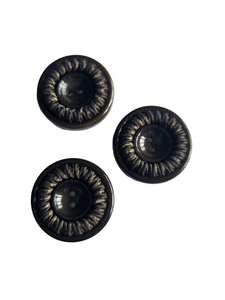 1940s Black/Brown Threaded Buttons