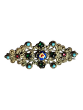 Load image into Gallery viewer, 1930s Czech Millefiori Glass and Filigree Brooch
