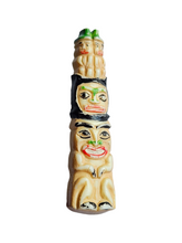 Load image into Gallery viewer, 1940s Carved Hawaiian Tiki Totem Brooch

