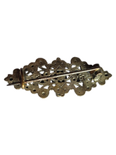 Load image into Gallery viewer, 1930s Czech Millefiori Glass and Filigree Brooch
