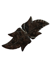 Load image into Gallery viewer, 1940s Brown Galalith Leaf Brooch
