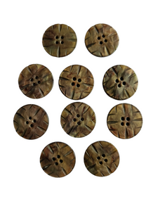 1930s Deco Mushroom Brown Buttons