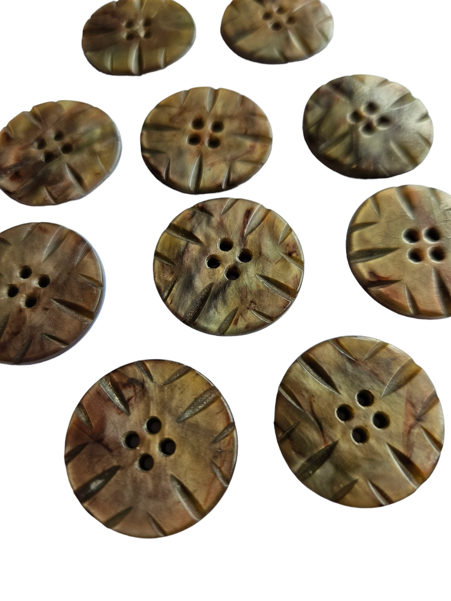 Yam Buttons 1930s Deco Mushroom Brown Buttons – Lucy Amelia's Vintage