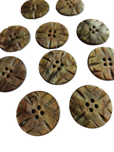 1930s Deco Mushroom Brown Buttons