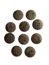 Load image into Gallery viewer, 1930s Deco Mushroom Brown Buttons
