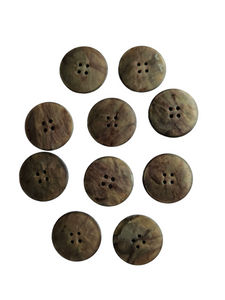 1930s Deco Mushroom Brown Buttons