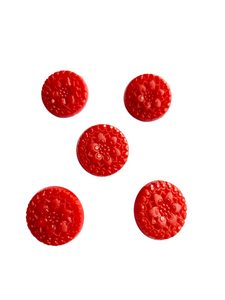 1940s Red Plastic Flower Buttons