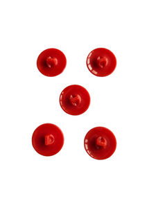 1940s Red Plastic Flower Buttons