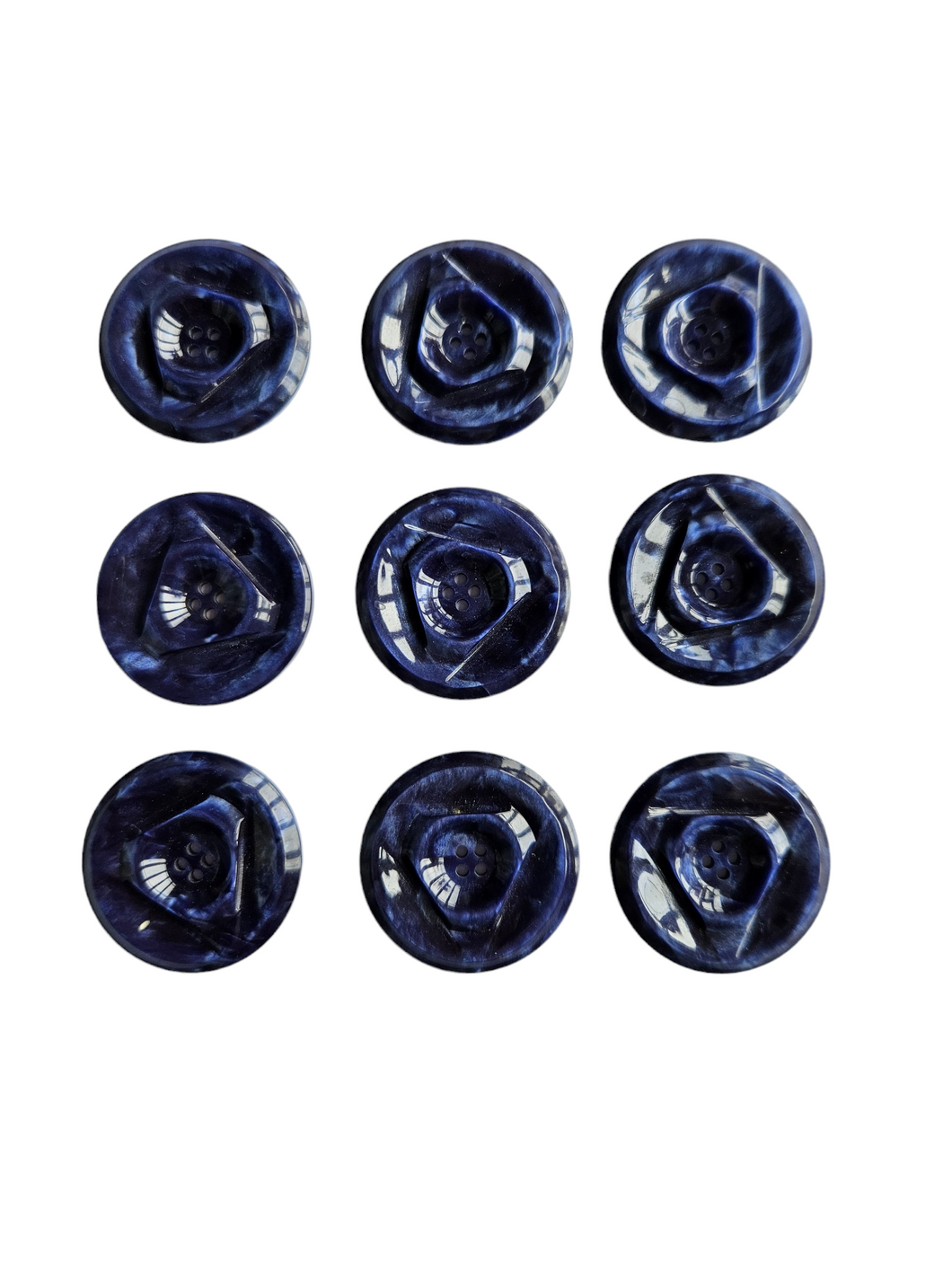 1940s Navy Blue Marbled Buttons